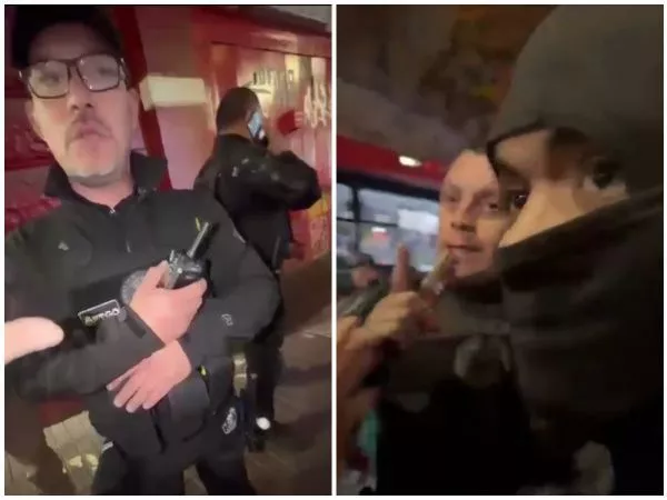 VIDEO | discusión entre municipales y Carabineros terminó en forcejeo en Santiago Centro