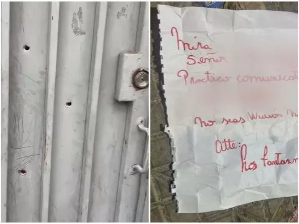 Mensaje extorsivo: 
