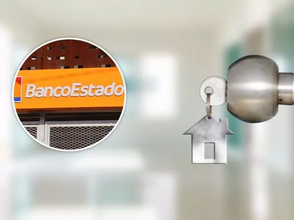 Llaves de una casa nueva y una sucursal de BancoEstado