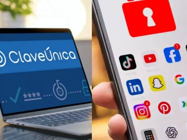 Logos de Clave Única y apps de redes sociales