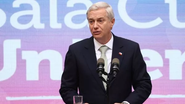 José Antonio Kast en el punto de prensa