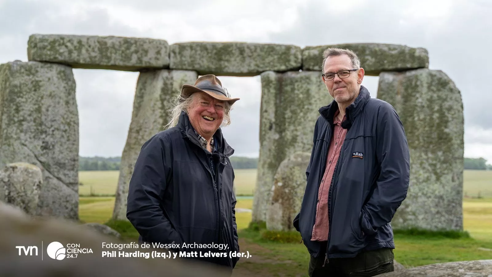 Investigadores Bulford, en Stonehenge.