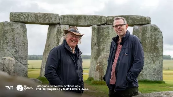 Investigadores Bulford, en Stonehenge.