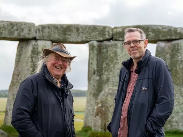 Investigadores Bulford, en Stonehenge.