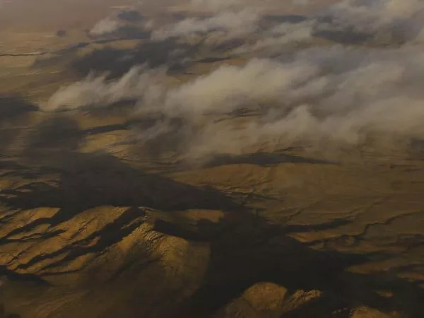 Imagen aérea del desierto