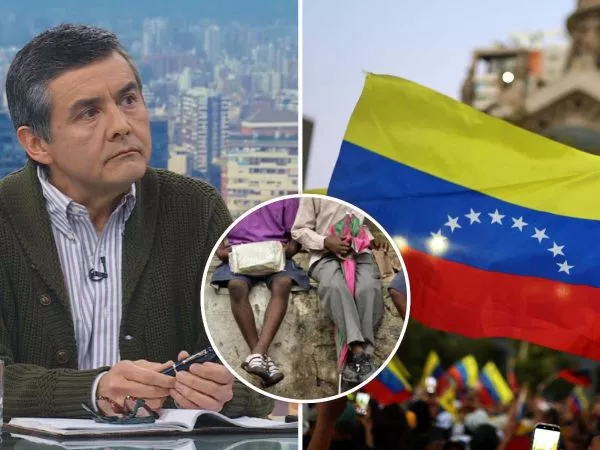Rodrigo Sandoval, bandera venezolana y niños haitianos