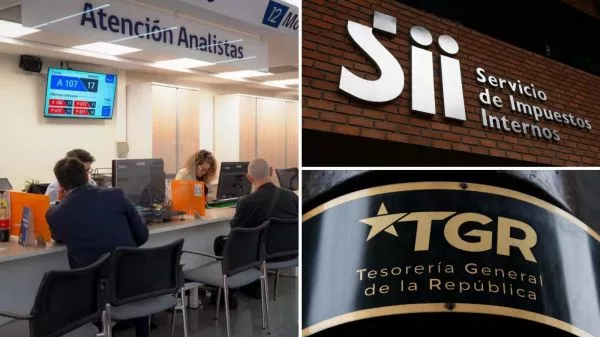 Atención de la Tesorería General de la República, frontis del Servicio de Impuestos Internos y la TGR