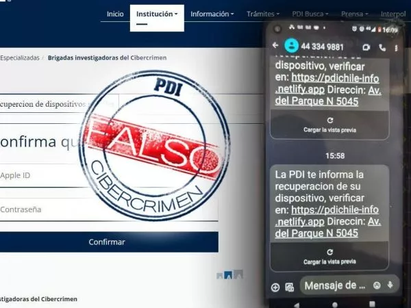 “Recuperación de iPhone”: PDI alerta por sitio fraudulento que estafa a víctimas de robo