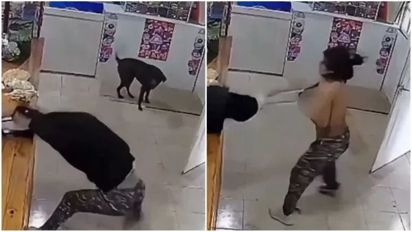Video: mujer terminó desnuda tras intentar robar un negocio en Argentina