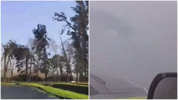 Matrimonio fue lanzado 20 metros por una fuerte ráfaga de viento en Los Ríos