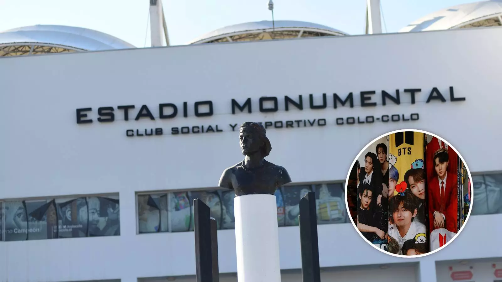 Estadio Monumental y merchandising de BTS