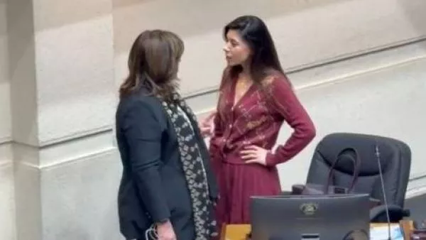 Senadora Daniella Cicardini y presidenta del Partido Socialista, Paulina Vodanovic.
