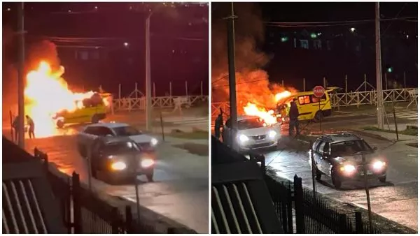Conductor logró sacarlos a tiempo: furgón escolar se incendia con 5 niños a bordo en Temuco