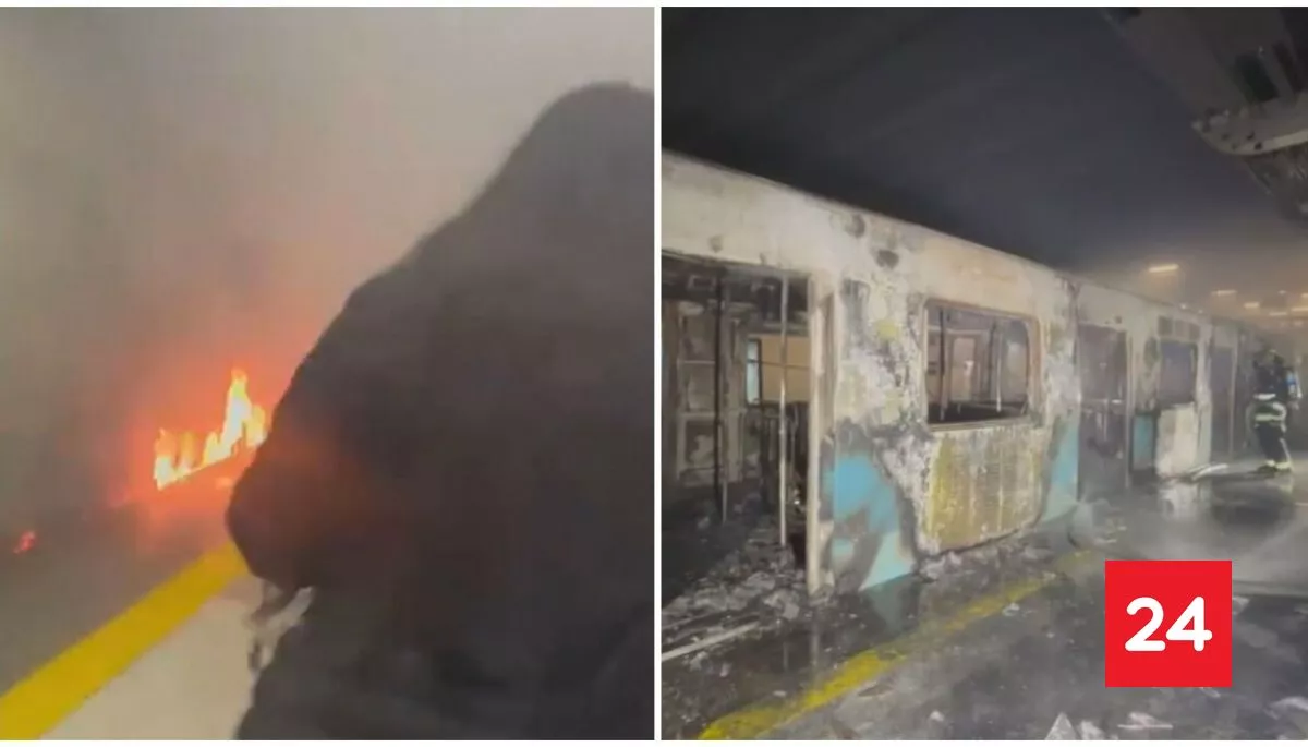 Metro confirma presencia de asbesto en tren incendiado y descarta riesgos para pasajeros