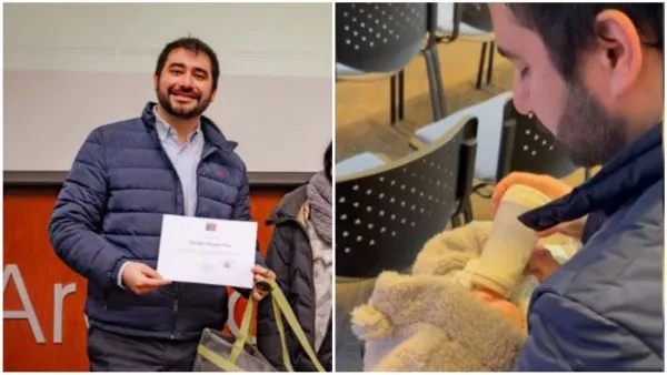Cuida a un bebé de tres meses: la historia del primer hombre del Biobío certificado como familia de acogida