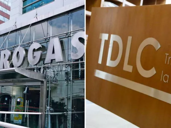 Frontis de Metrogas y el del Tribunal de la Libre Competencia