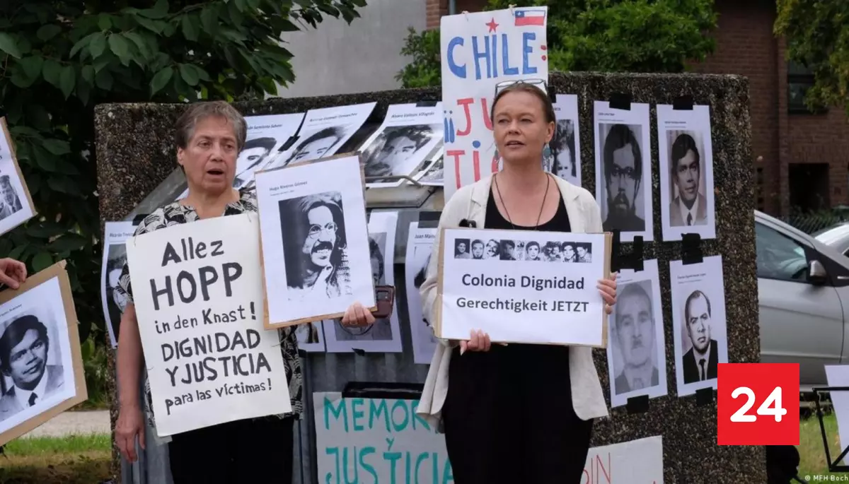 Chilenos protestan en Alemania: exigen justicia por víctimas de Hartmut Hopp en Colonia Dignidad