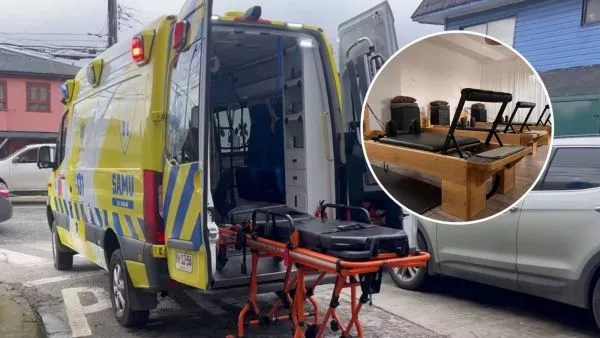 Mujer terminó con fierro empalado en el rostro tras accidente en centro de Pilates en Castro