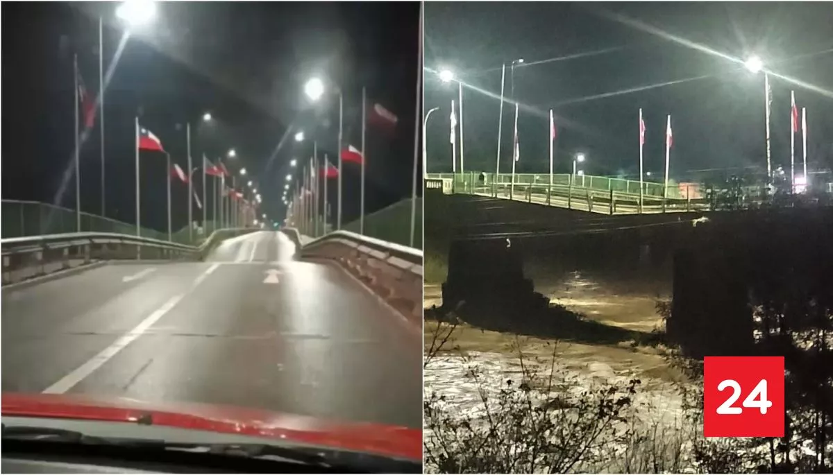 Colapsa sector del "Puente Viejo" en Lautaro y obliga corte de tránsito