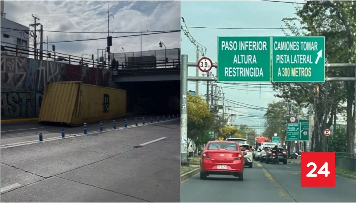Duró una semana: vuelven a cerrar paso bajo nivel de Avenida Departamental tras choque de camión