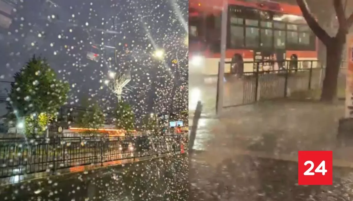 “En solo 13 minutos”: Meteorología destaca intensa precipitación este viernes en Santiago