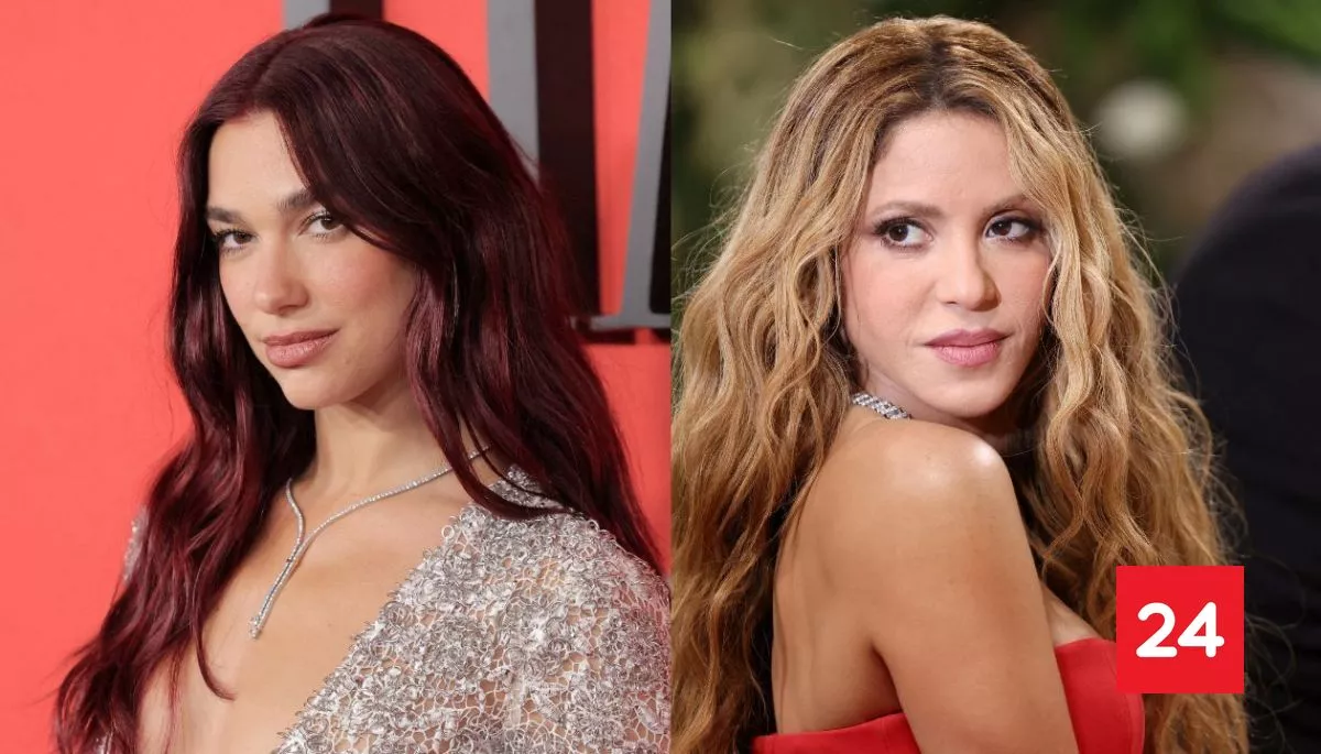 Shakira sube a Dua Lipa al escenario para cantar 'Antología' durante concierto en Madrid