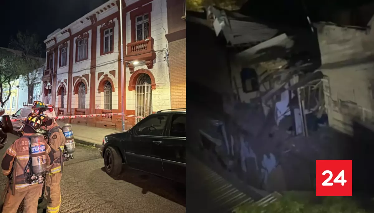 Derrumbe en Santiago moviliza a siete compañías de Bomberos por personas atrapadas