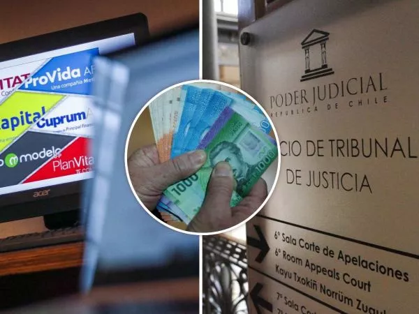 Administradoras de Pensiones, billetes y tribunales de justicia.