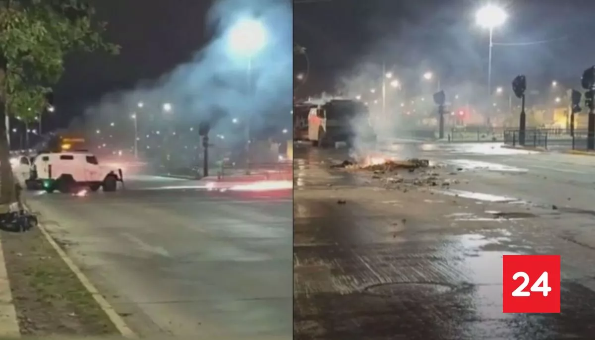 Desconocidos queman bus del sistema Red en Pedro Aguirre Cerda