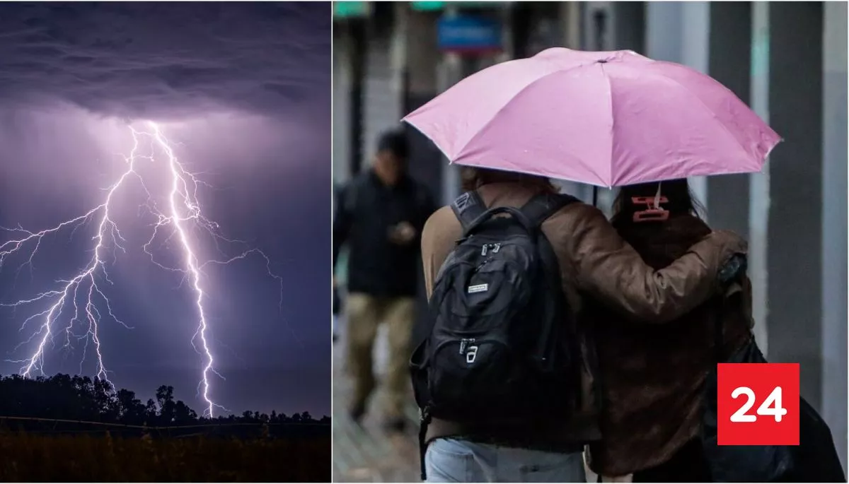 Cambia el tiempo, otra vez: Santiago espera tormenta eléctrica y chubascos este lunes